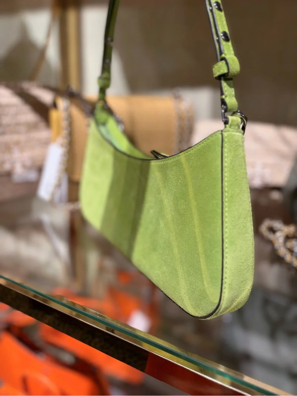 Tory Burch Rory novelty crinkle Green Shoulder Bag Style Chain with 2 Straps